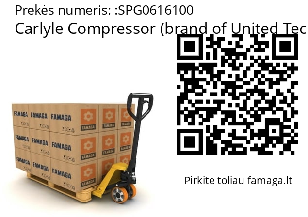   Carlyle Compressor (brand of United Technologies Corporation) SPG0616100