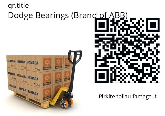   Dodge Bearings (Brand of ABB) .023110