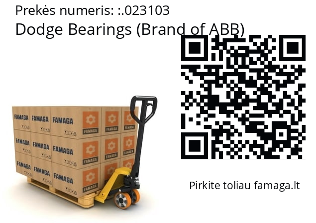   Dodge Bearings (Brand of ABB) .023103