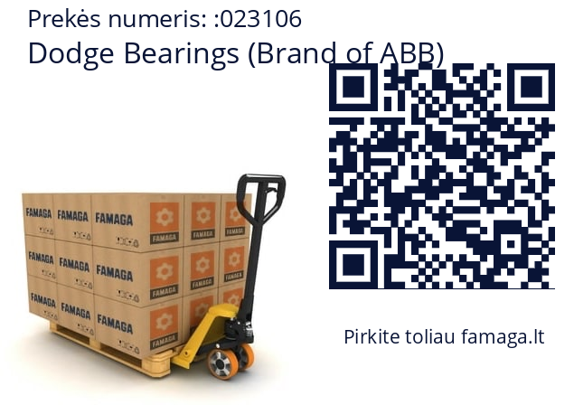   Dodge Bearings (Brand of ABB) 023106