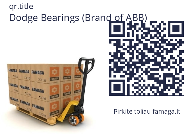   Dodge Bearings (Brand of ABB) 123936