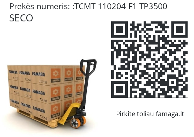   SECO TCMT 110204-F1 TP3500